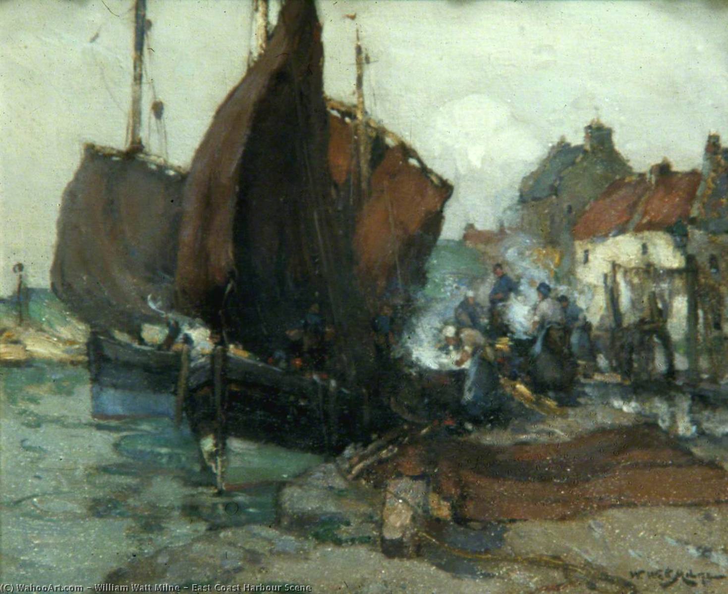 East Coast Harbour Scene — William Watt Milne