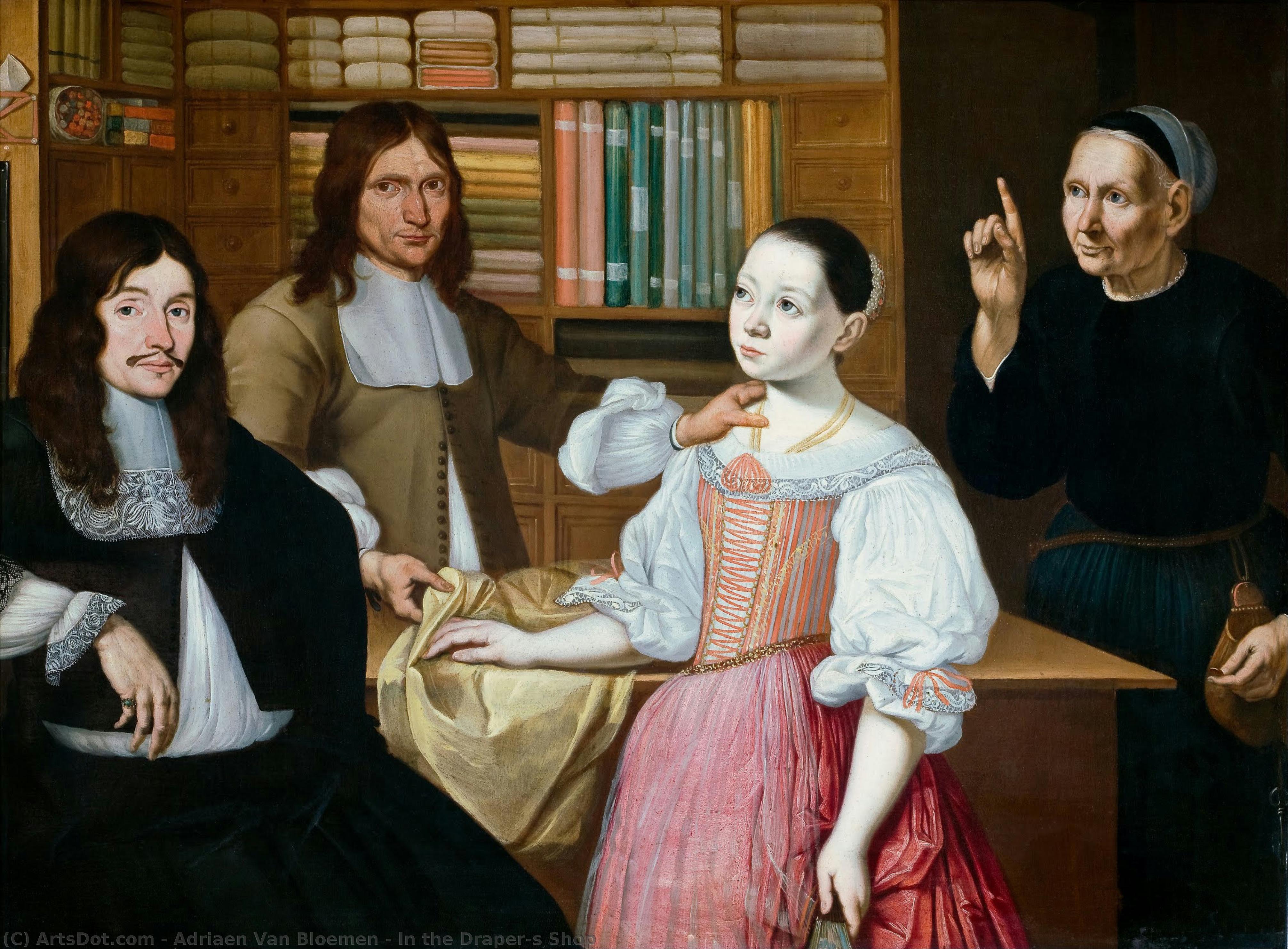 In The Draper´s Shop — Adriaen Van Bloemen
