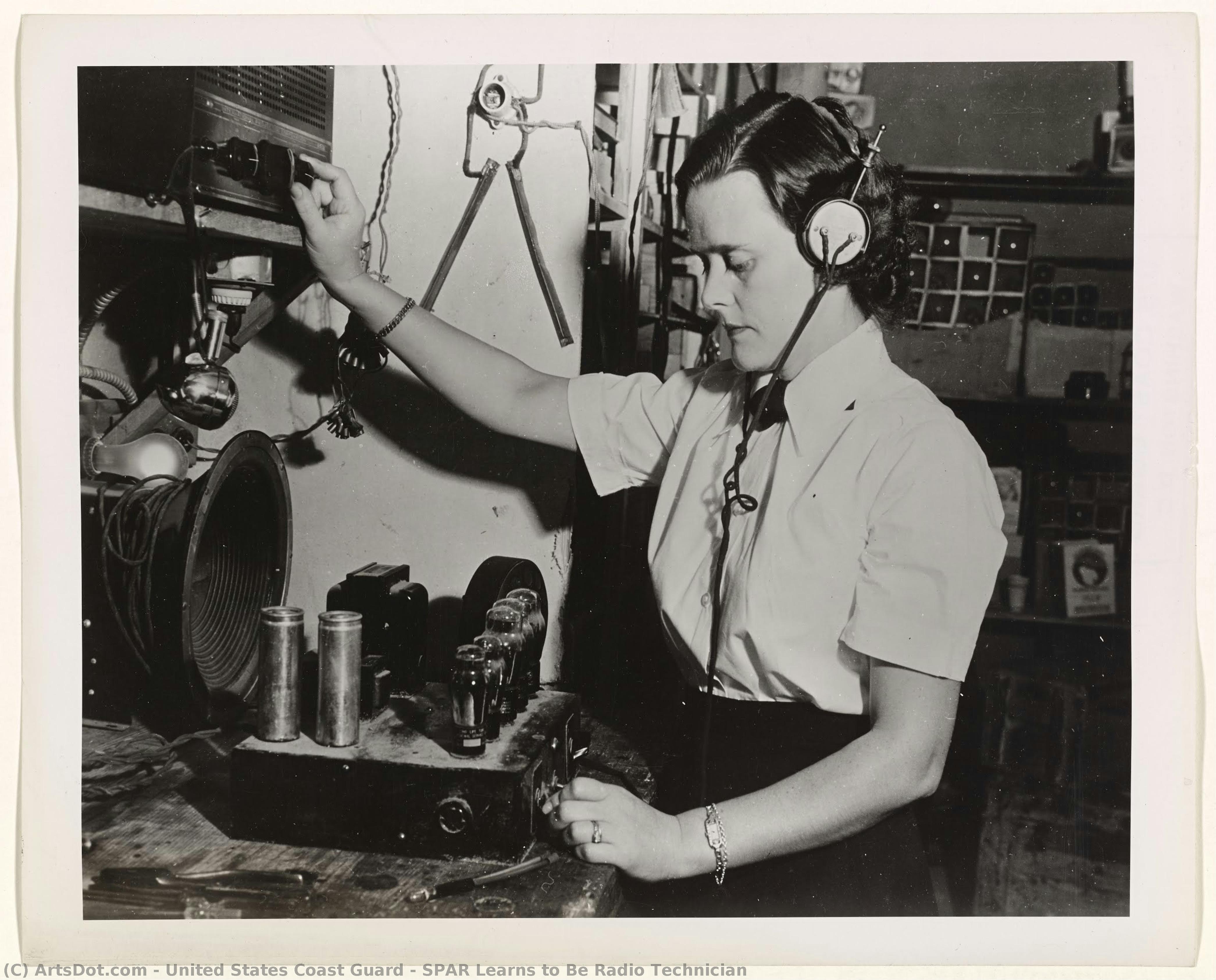 Spar Learns To Be Radio Technician — United States Coast Guard