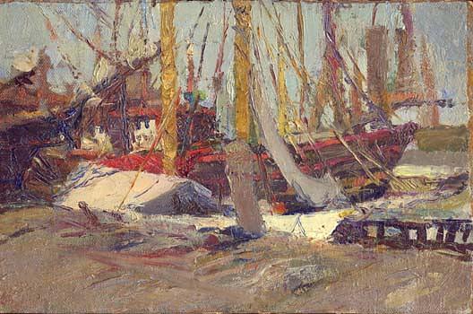 Boats, (painting) — Phineas E Paist
