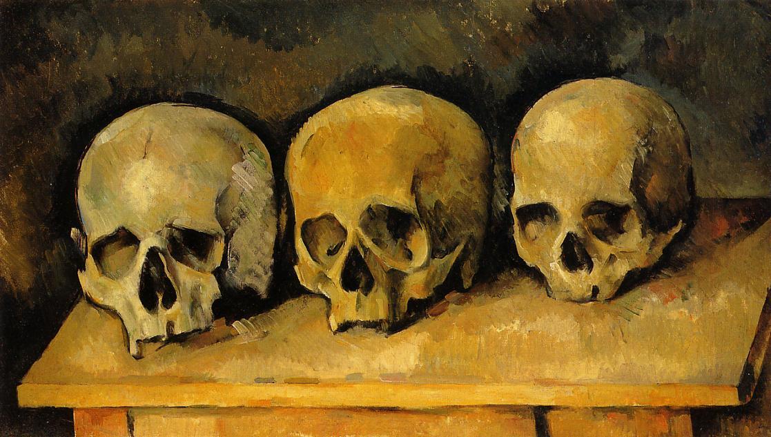 The Three Skulls — Поль Сезанн