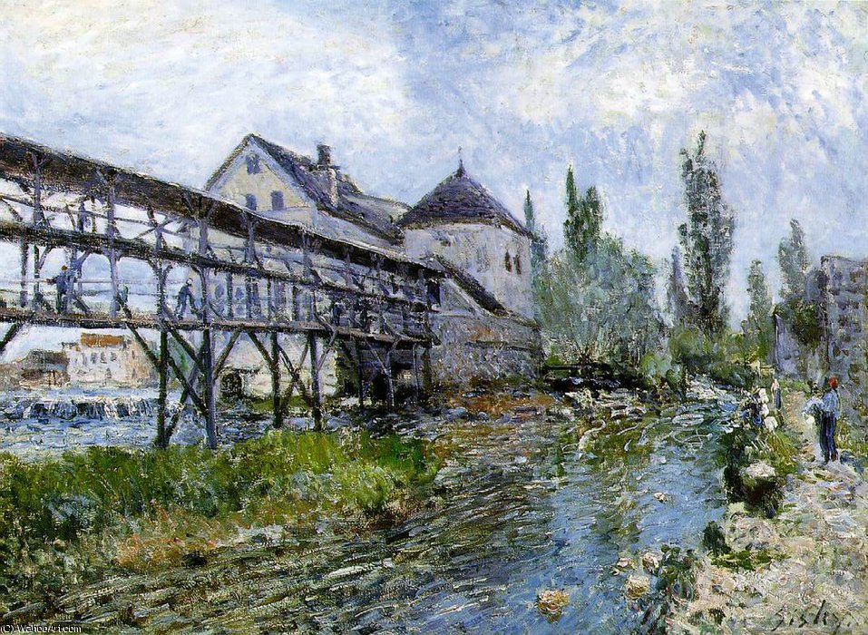 Provencher's Mill At Moret, Museum Bo — Alfred Sisley