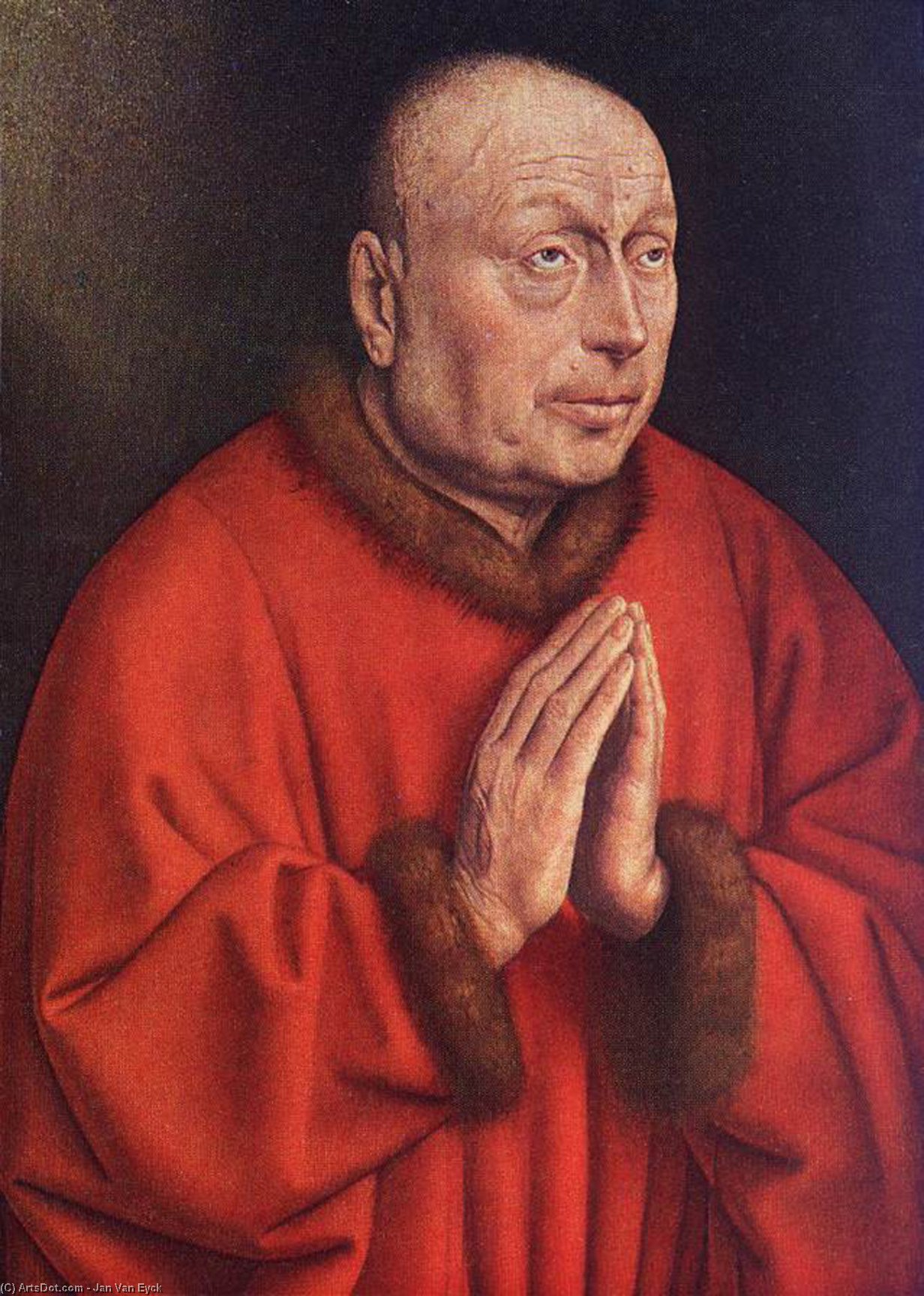 Das Ghent Altarbild: Der Stifter (detail) — Jan Van Eyck