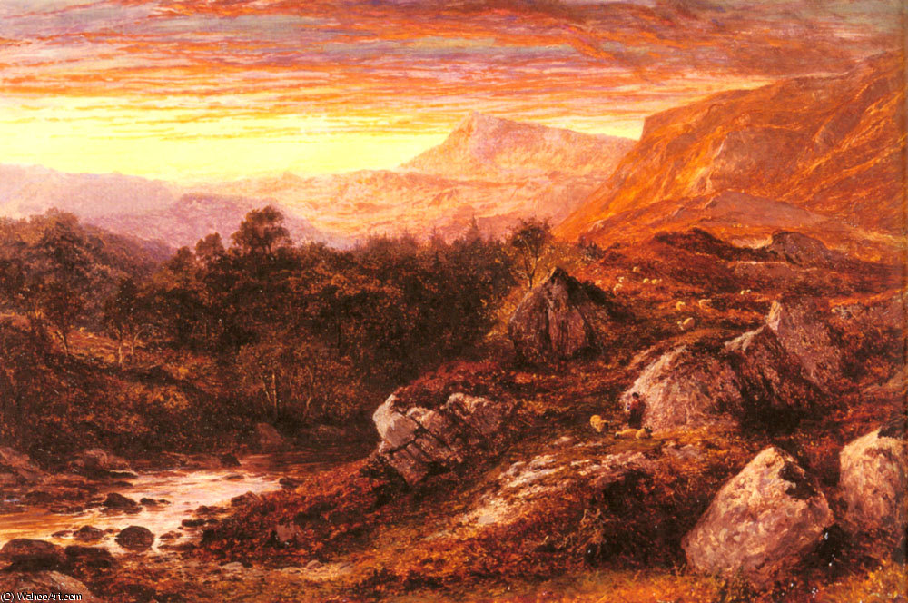 The Valley Of The Lleder, North Wales — Benjamin Vilijam Lider