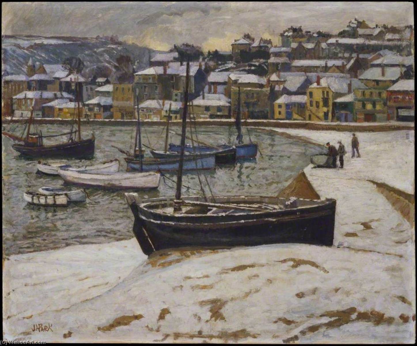 Snow In The Harbour Of St Ives — John Anthony Park