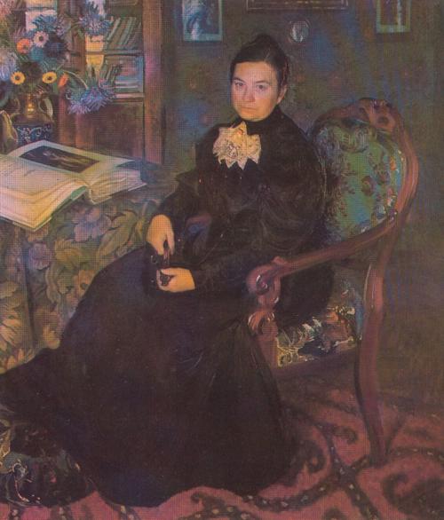 Portrait Of E.kustodieva, Artist's Mother — Boris Mikhailovich Kustodiev