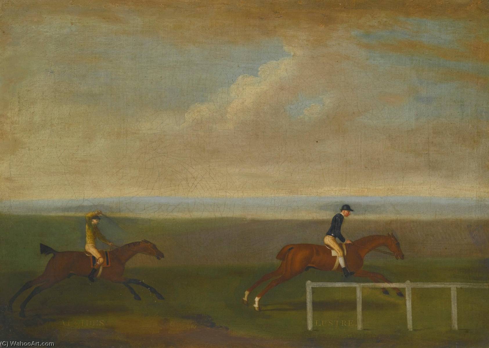 The Race Between Lord Bolingbroke`s Lustre And Jenison Shafto's Alcides At The Beacon Course, Newmarket, 29th April 1761 — Francis Sartorius Ii (john Francis Sartorius)