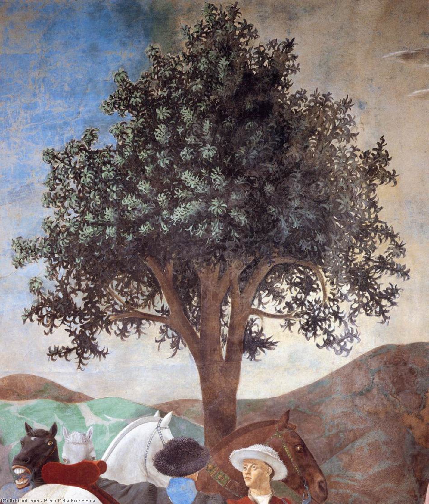 Die Prozession Der Königin Von Saba (detail) — Piero Della Francesca
