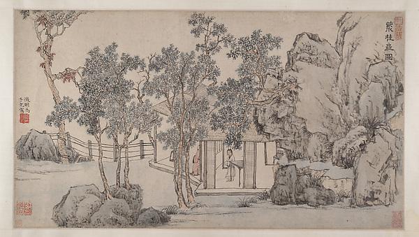 明 文徵明 叢桂齋圖 卷 The Cassia Grove Studio — Wen Zhengming