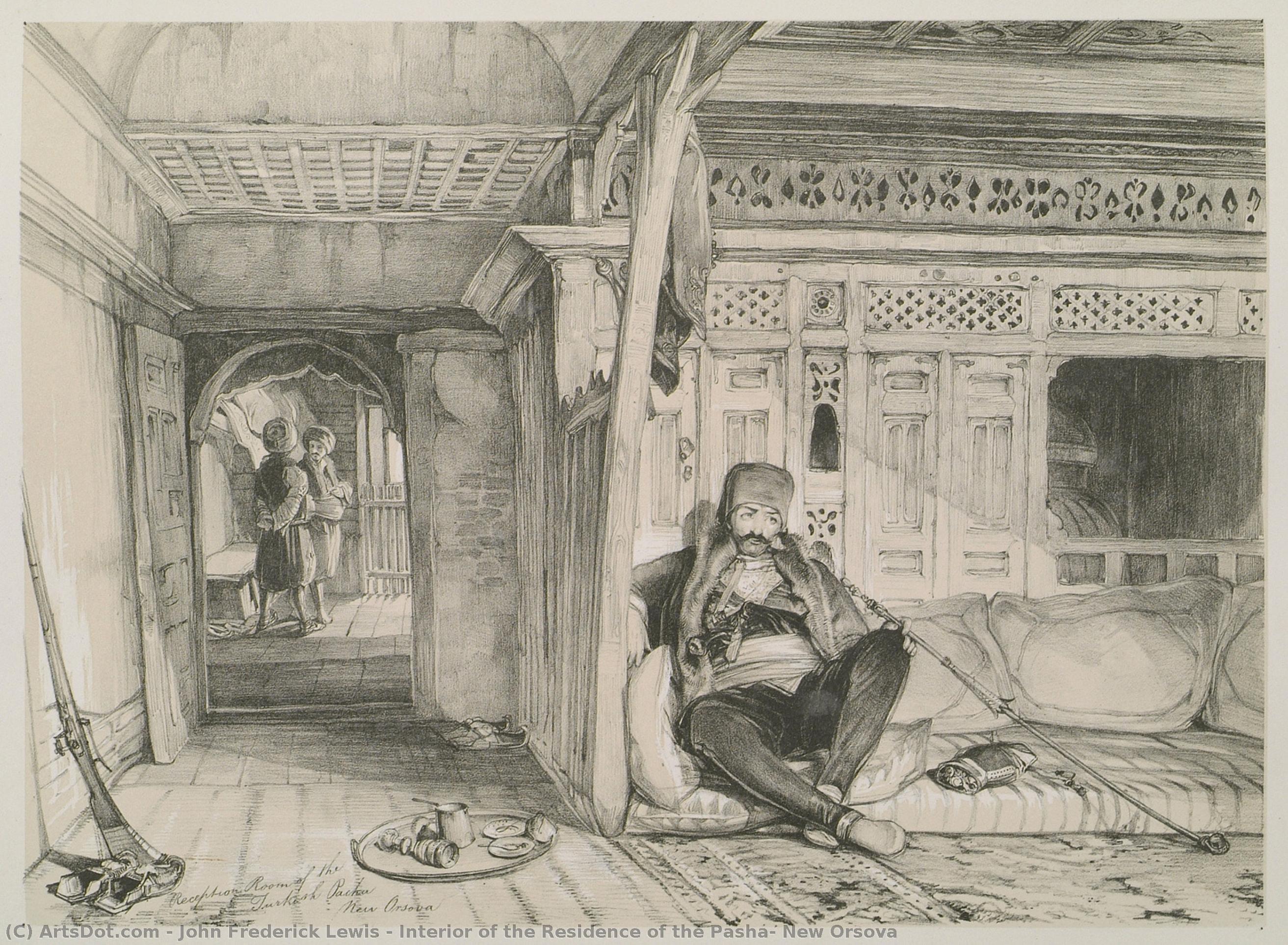 Interior Of The Residence Of The Pasha, New Orsova — John Frederick Lewis