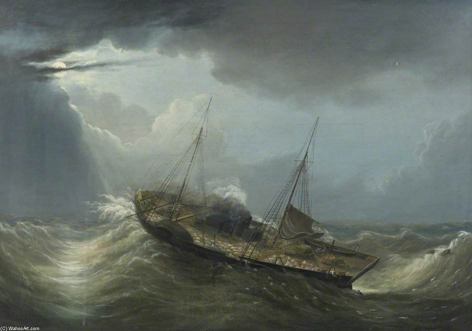 The Packet Boat 'cumberland' - A Storm On The Firth — Joseph Heard