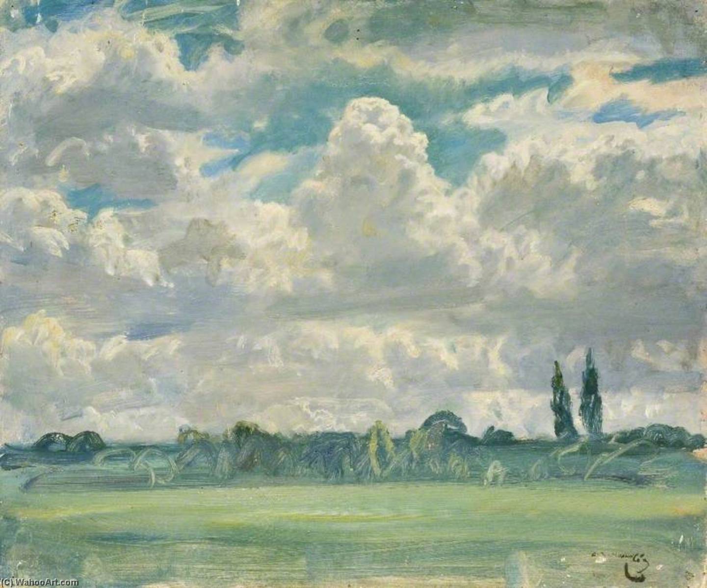 Trees By A Landscape — Sir Alfred James Munnings