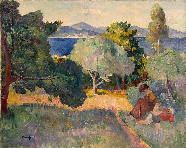 Mother And Children In St-tropez Landscape — Henri Gaudier-brzeska