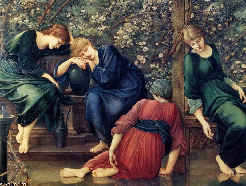 Briar Rose, Garden Court (detail) — Edward Coley Burne-jones