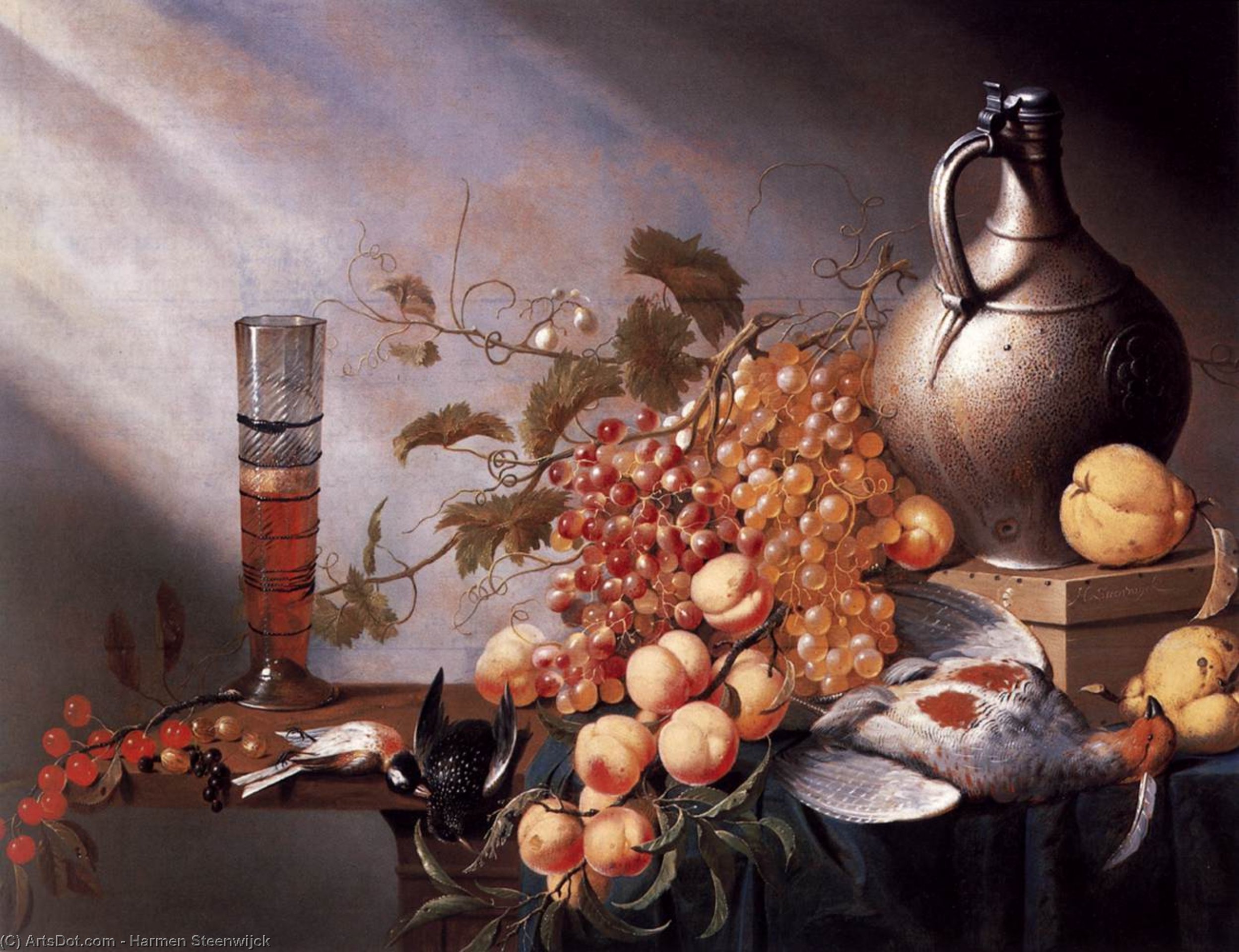 Still-life Of Fruit And Dead Fowl — Harmen Steenwijck