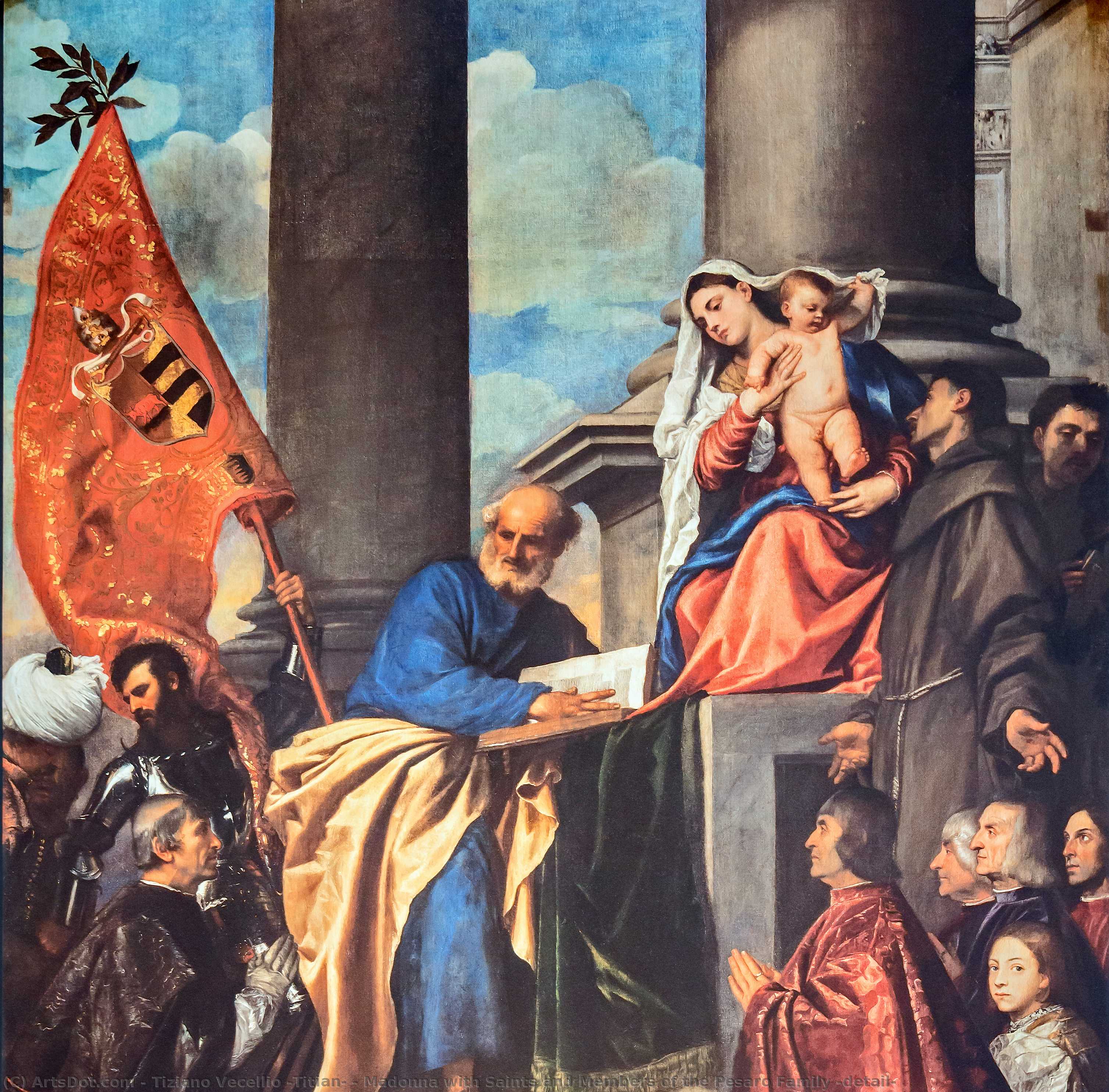 Madonna Sa Svetima I Članovima Porodice Pesaro (detalj) — Tiziano