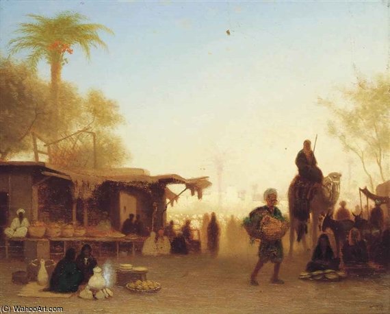 A Cairo Bazaar At Dusk — Charles Théodore Frère Dit Frère Bey