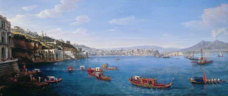 Posillipo With The Palazzo Donn'anna, Naples, Italy — Gaspare Vanvitelli