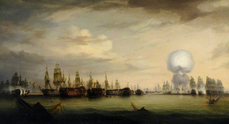 The Battle Of Trafalgar At The Close Of Action, 21 October 1805 — Robert Strickland Thomas