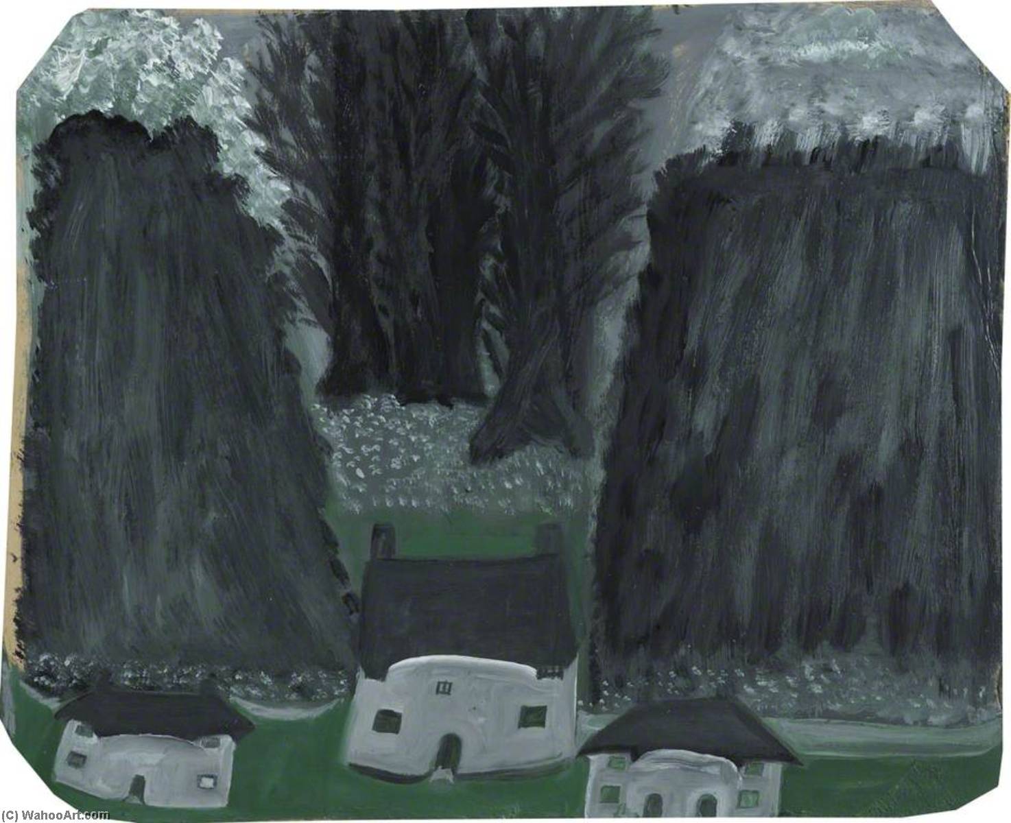 Trees And Cottages — Альфред Уоллис