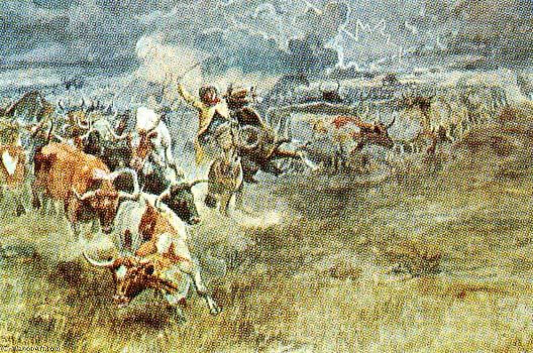 Turning The Leaders, (painting) — Charles Marion Russell