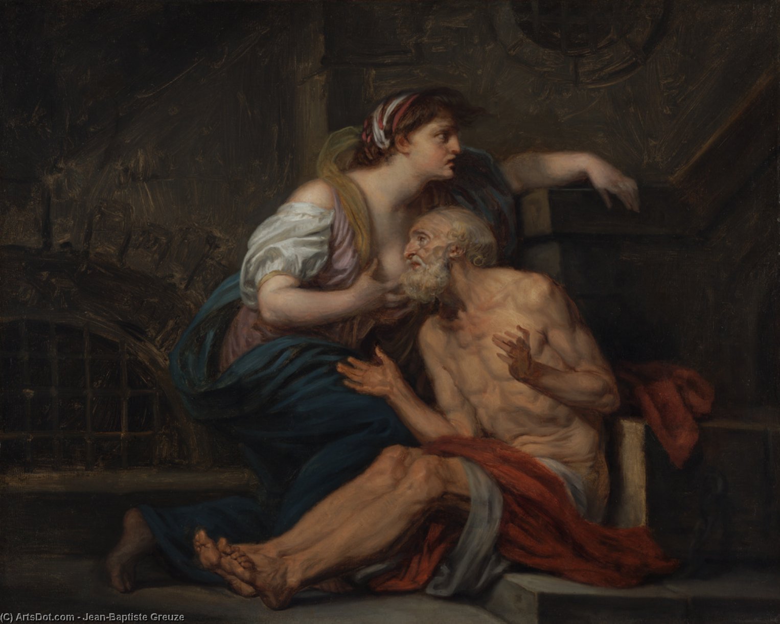 Cimon And Pero. ''roman Charity'' — Jean-baptiste Greuze