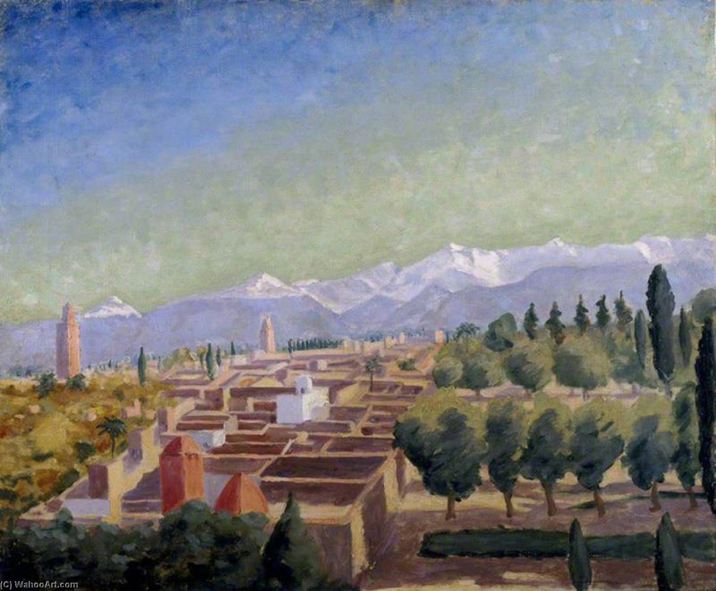 A View Of Marrakech And The Atlas Mountains (ii) — Winston Spencer Churchill