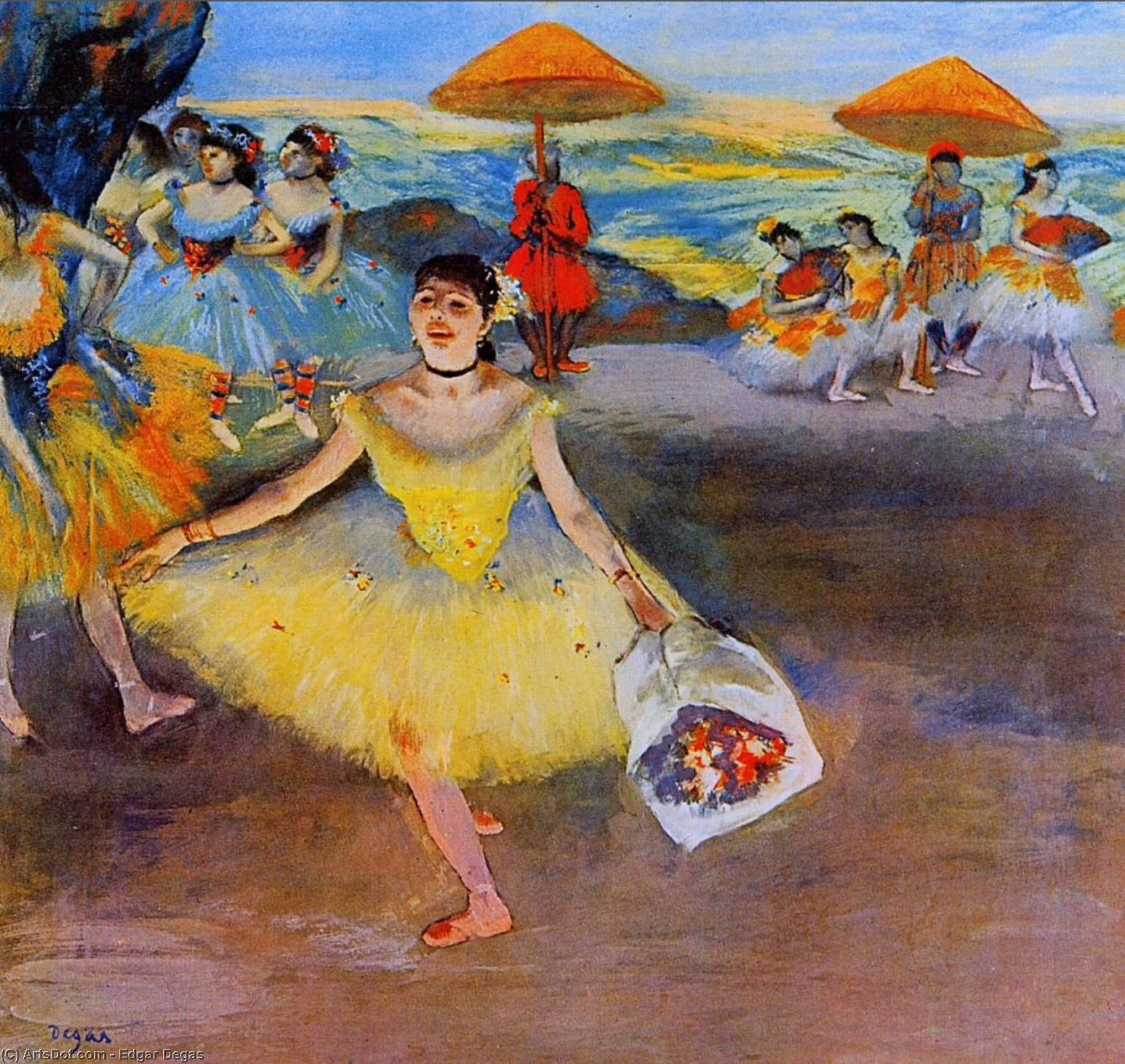 Dancer With A Bouquet Bowing — Edgar Degas