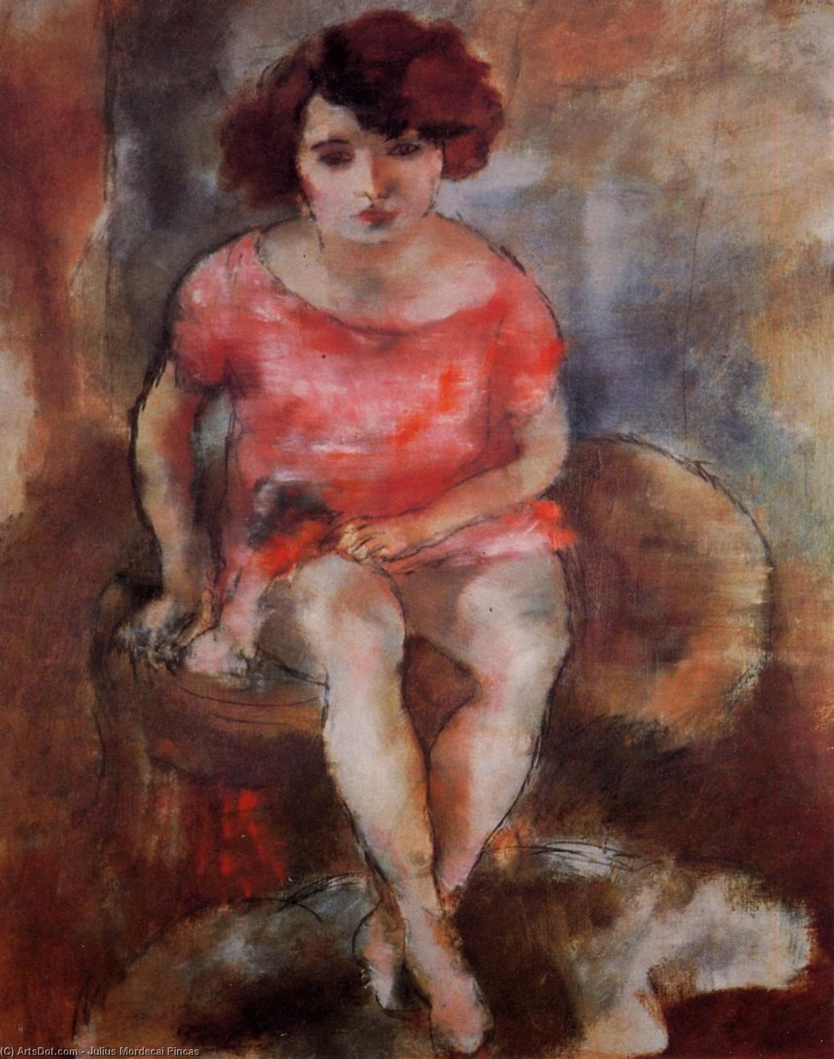 Woman In Red — Julius Mordecai Pincas
