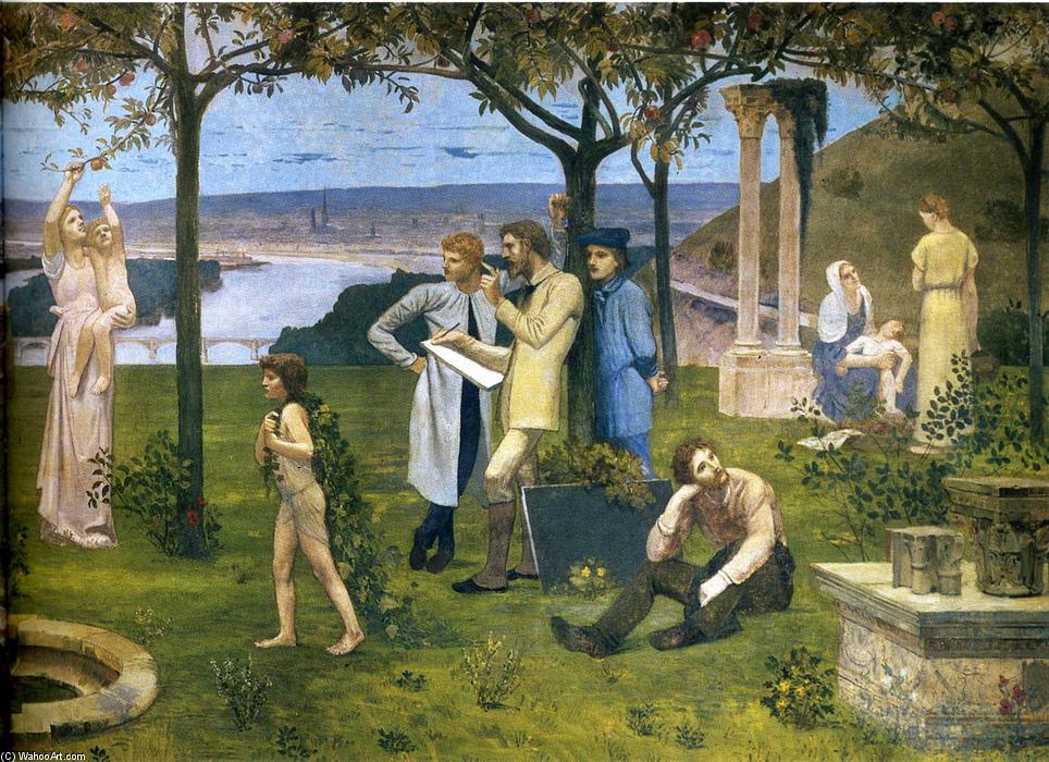 Between Art And Nature (detail) — Pierre Cécile Puvis De Chavannes