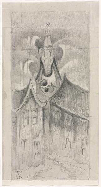 Church Bells Ringing, Rainy Winter Night, No. 3 — Charles Burchfield