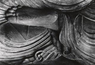 Detail Of The Sitting Image Of Buddha Shakyamuni In The Hall Of Miroku, Muro Ji, Nara — Ken Domon