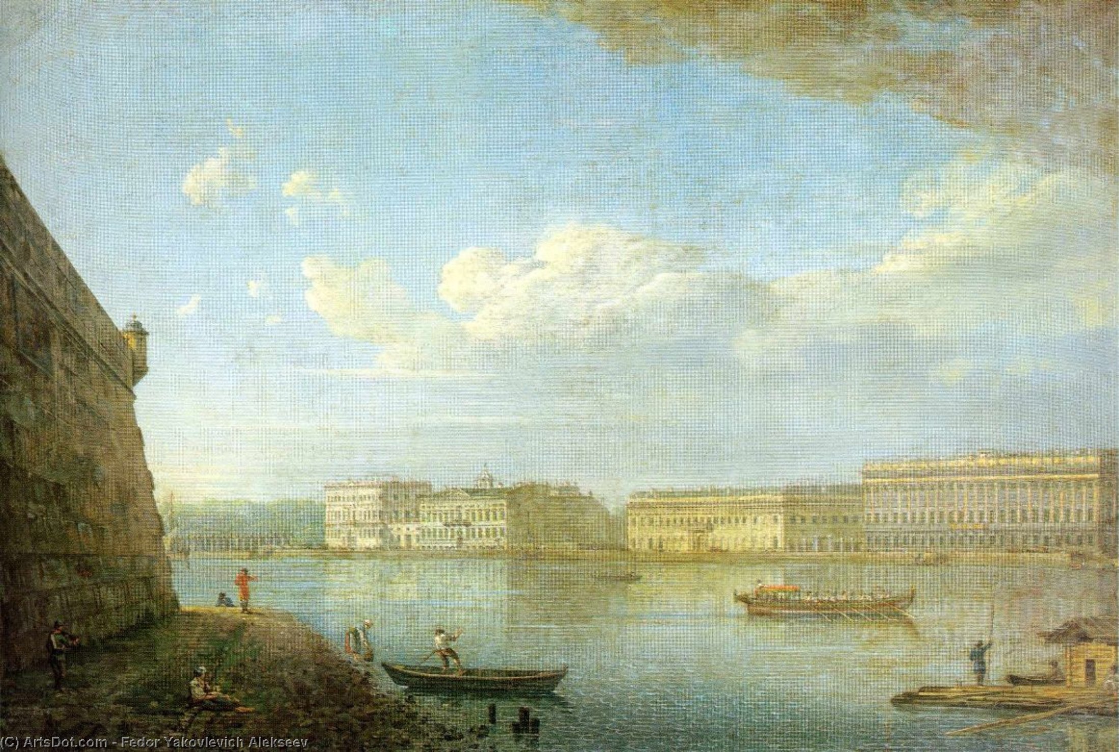 View Of The Palace Sea-front From The Fortress Of St. Peter And Paul — Fedor Yakovlevich Alekseev