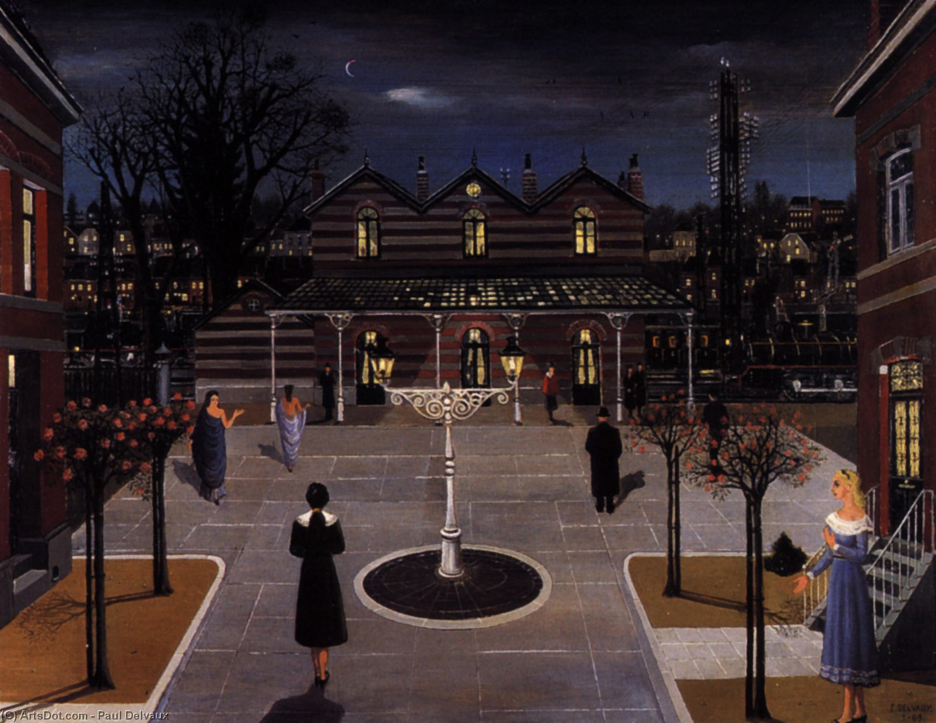 Small Square Station — Paul Delvaux
