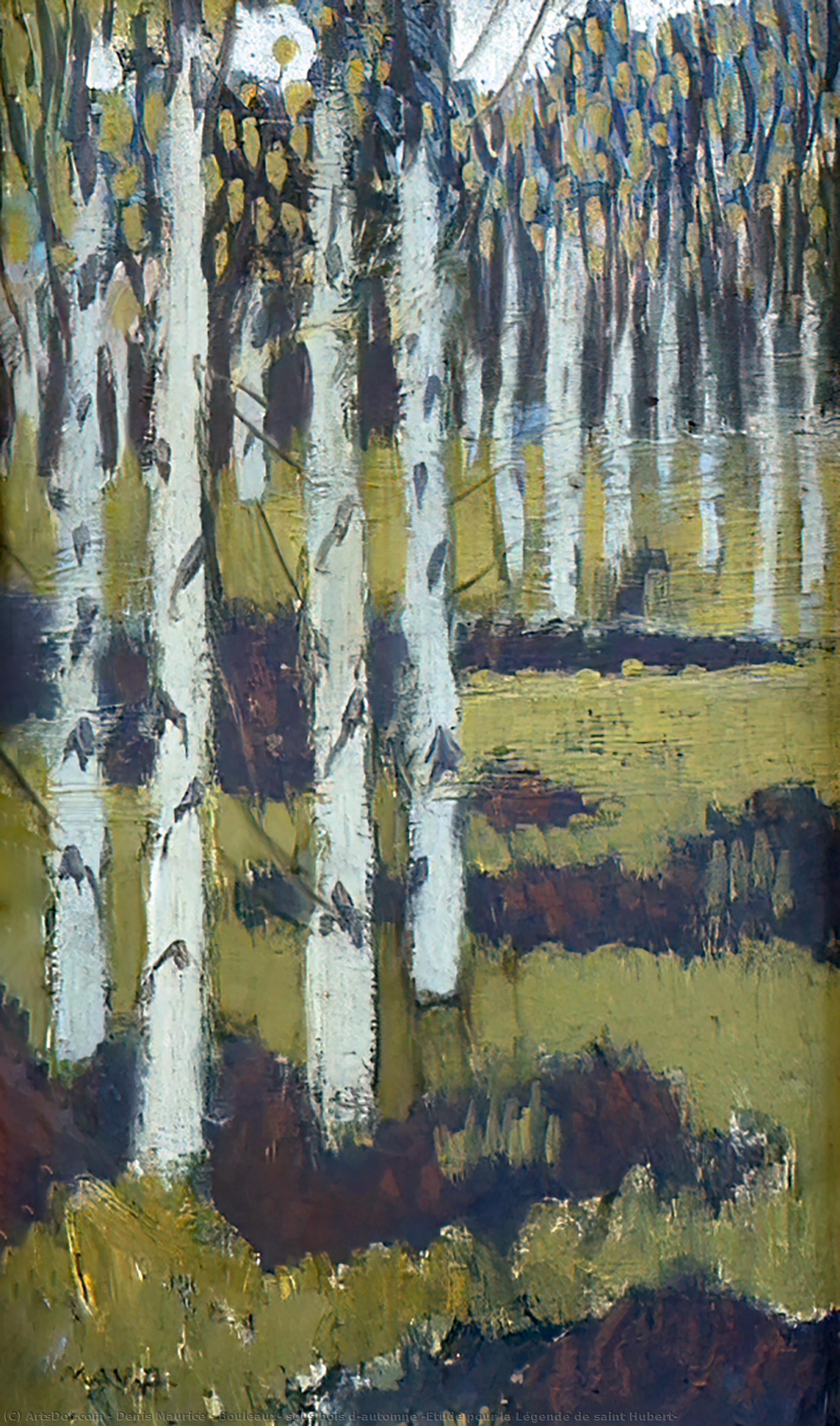 Bouleaux, Sous Bois D'automne (etude Pour La Légende De Saint Hubert) — Denis Maurice