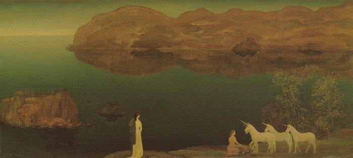 Unicorns (legend - Sea Calm) — Arthur B. Davies