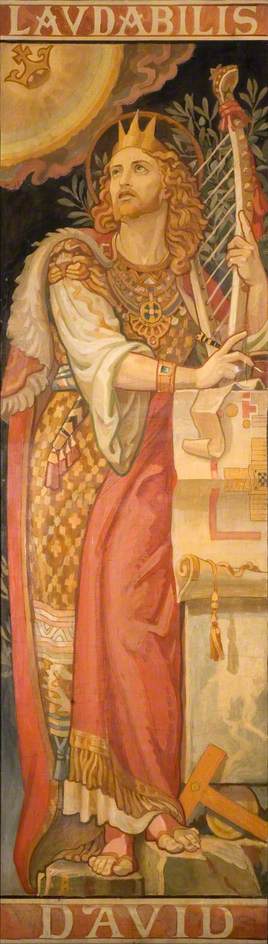 Stained Glass Design, David — Frederick James Shields