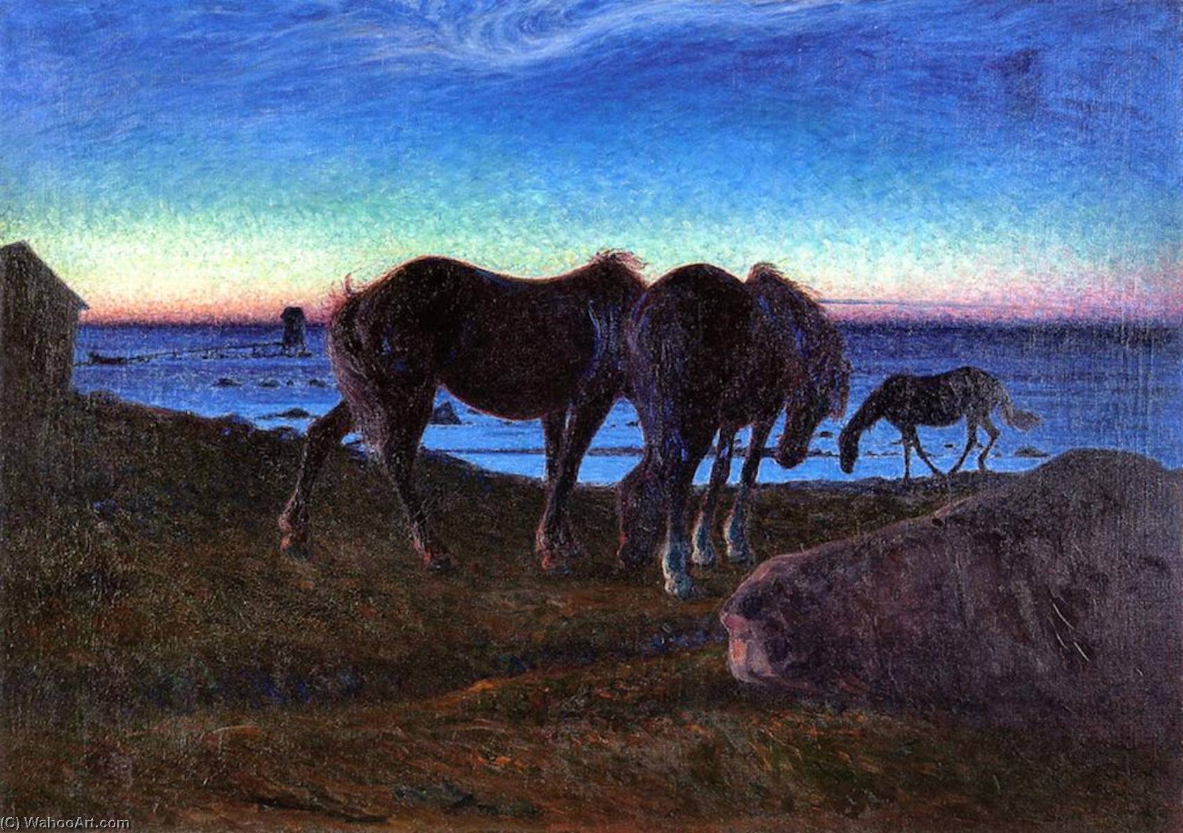 Grazing By The Shore (also Known As Horse At The Beach) — Nils Kreuger