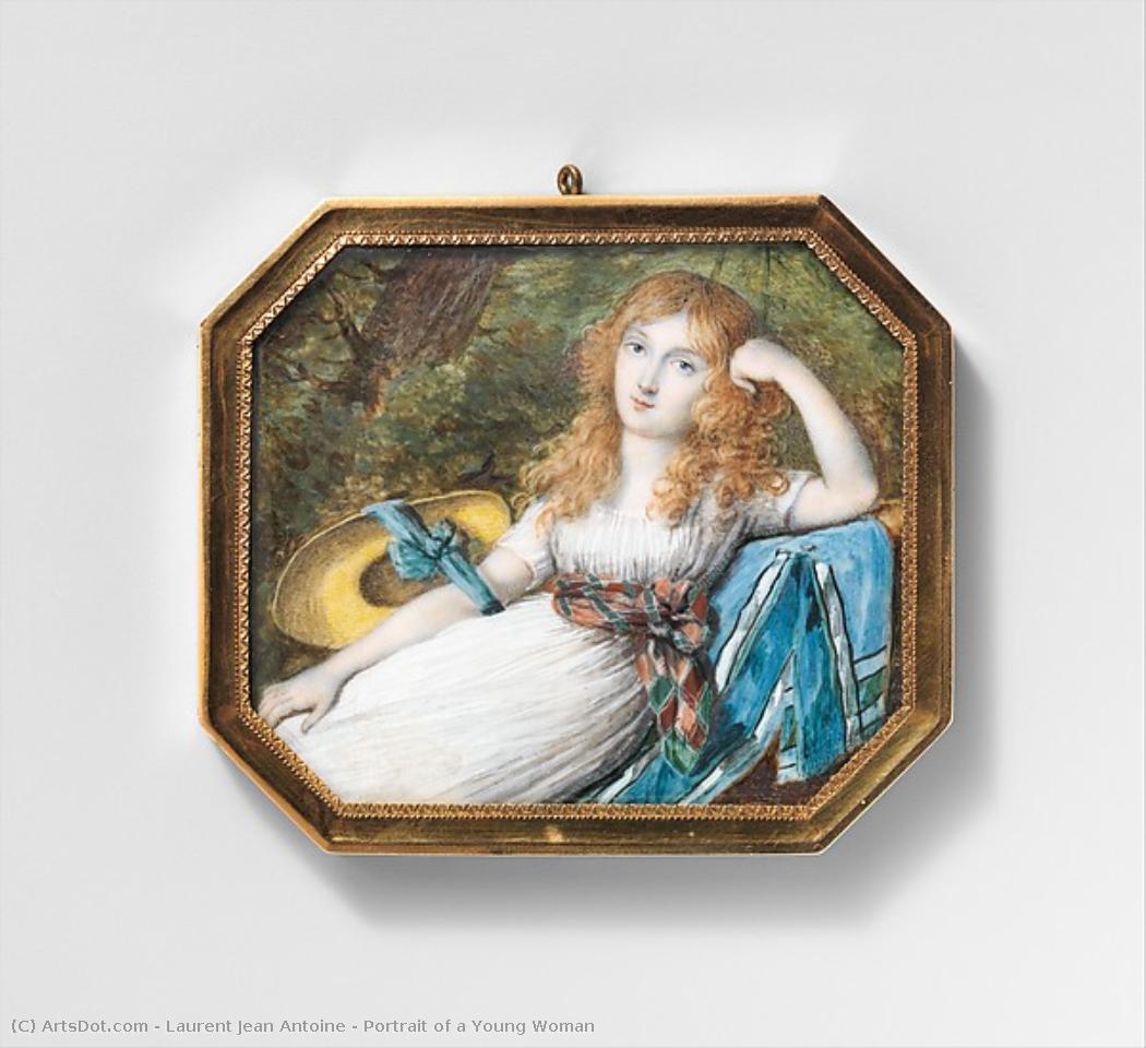 Portrait Of A Young Woman — Laurent Jean Antoine