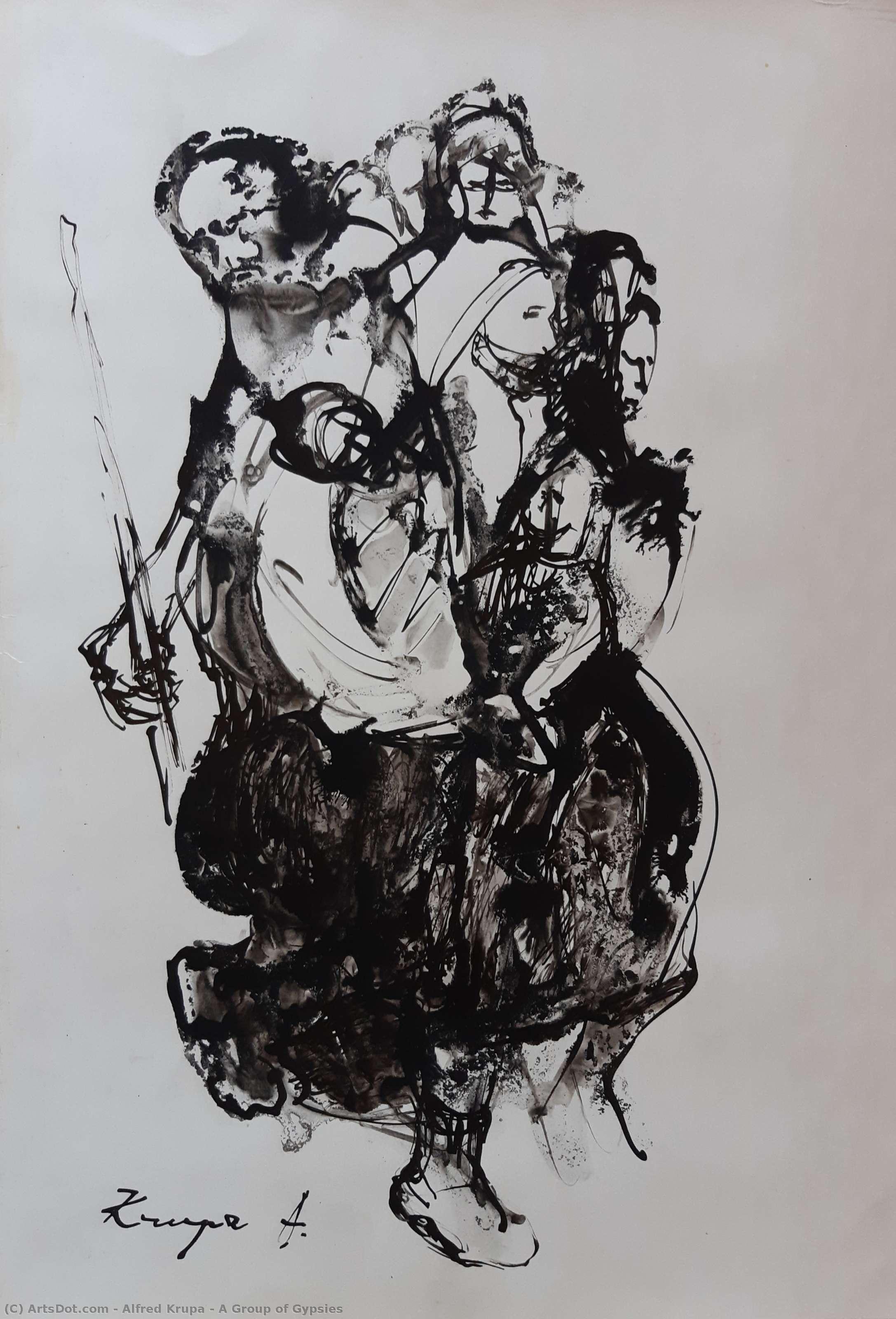 A Group Of Gypsies — Alfred Joseph Krūppa