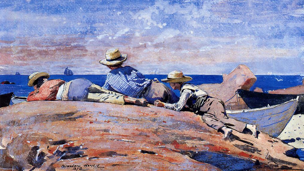 Three Boys On The Shore — Винслоу Хомер