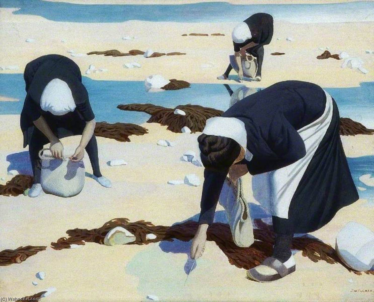Gathering Shell Fish, St Servan, France — James Walker Tucker