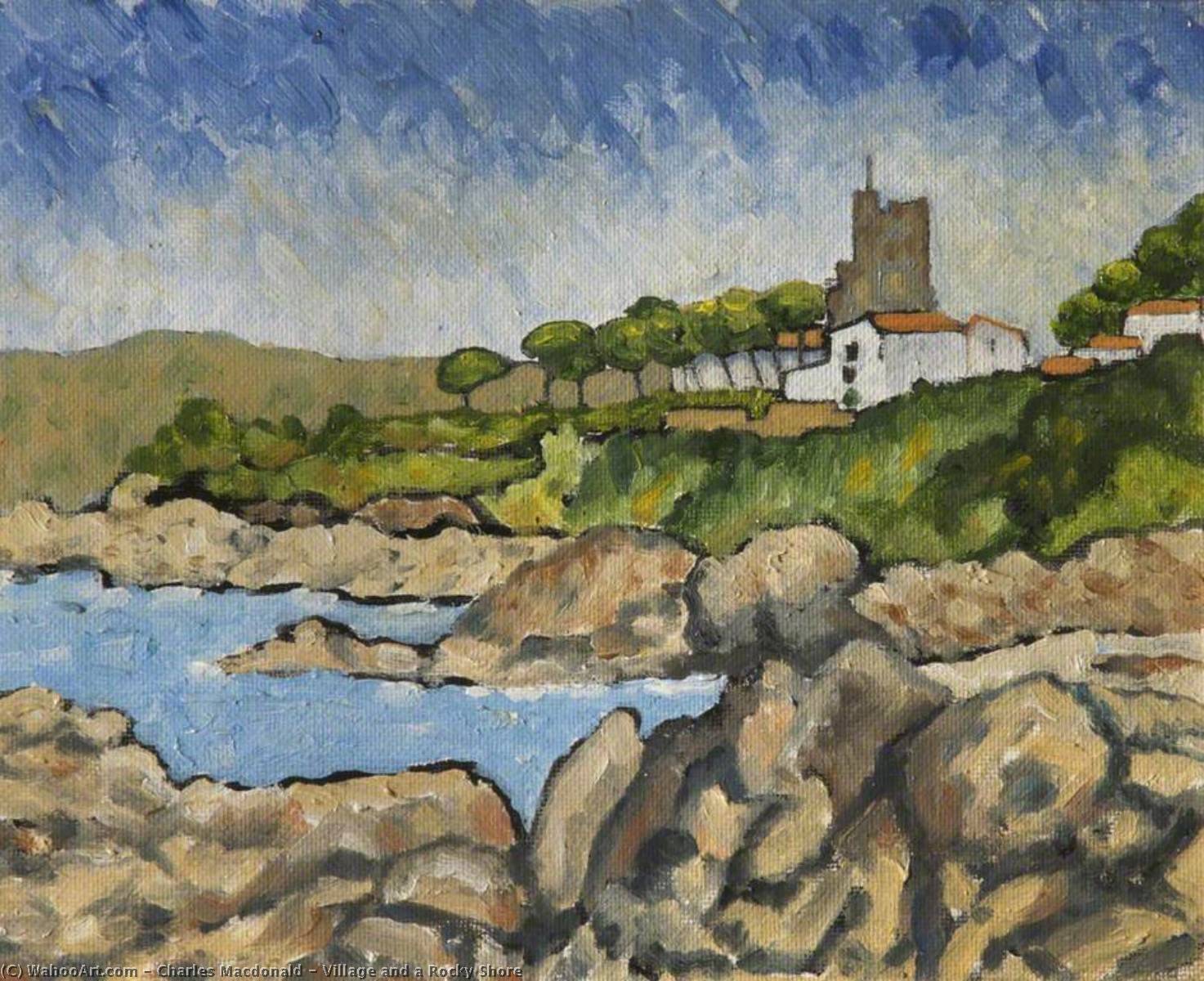 Village And A Rocky Shore — Charles Macdonald