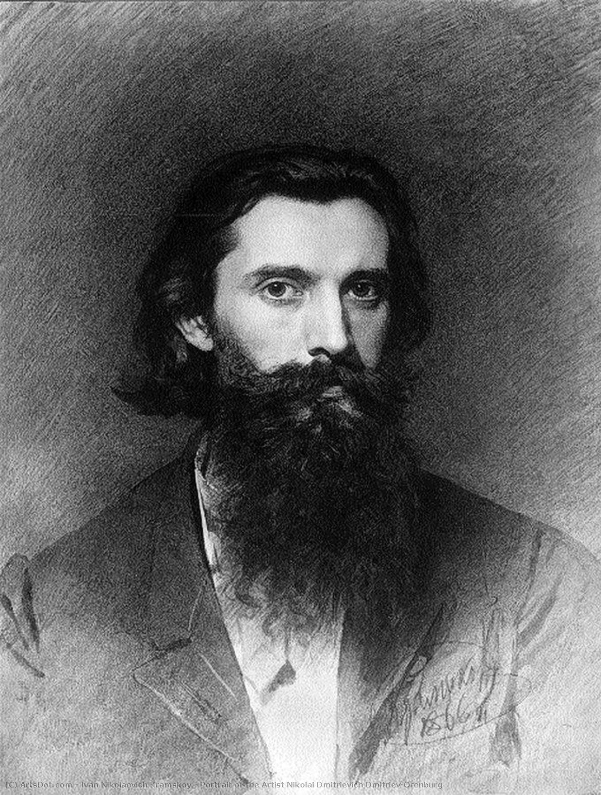 Portrait Of The Artist Nikolai Dmitrievich Dmitriev-orenburg — Ivan Nikolaevich Kramskoy
