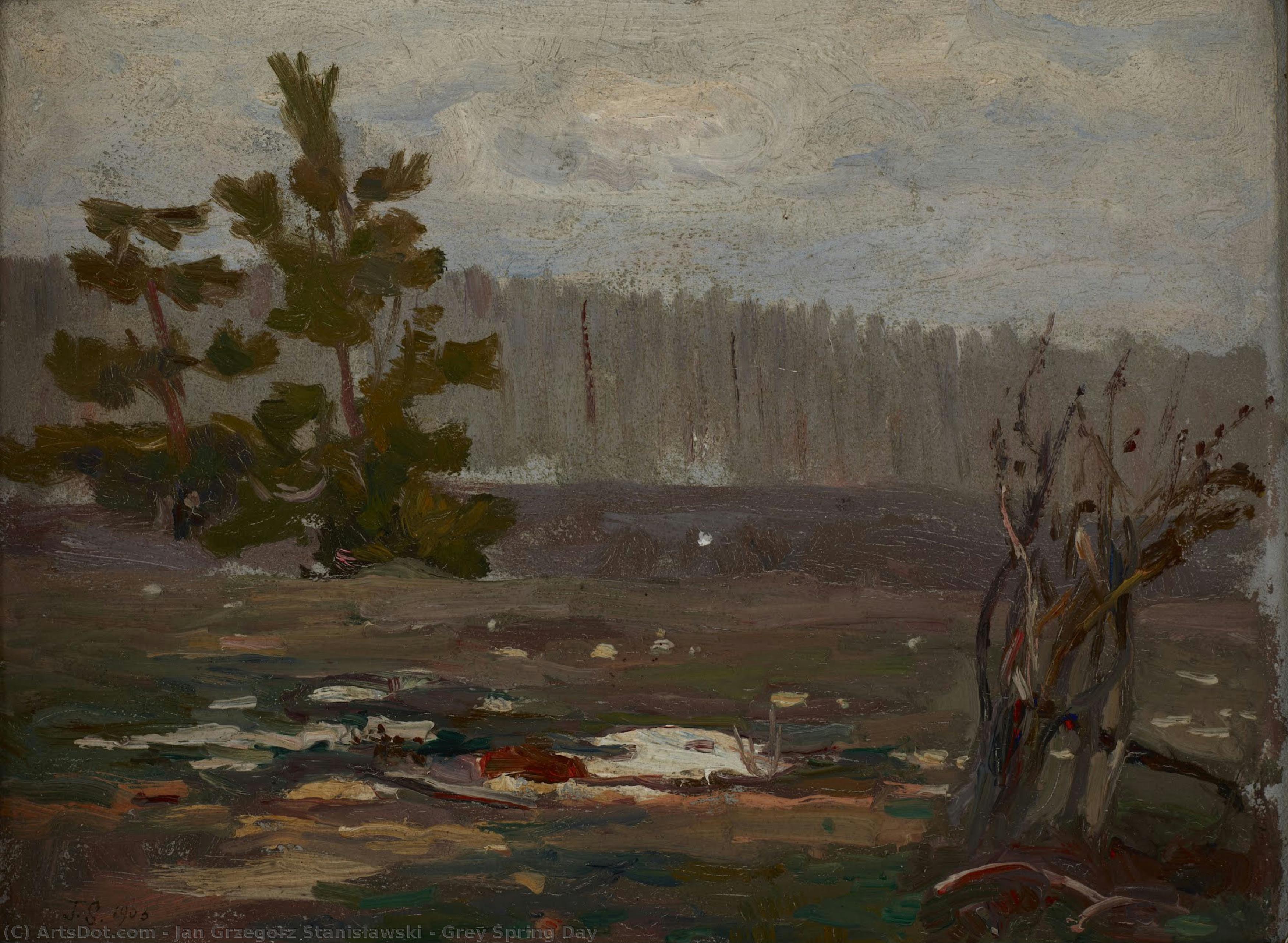 Grey Spring Day — Jan Grzegorz Stanisławski