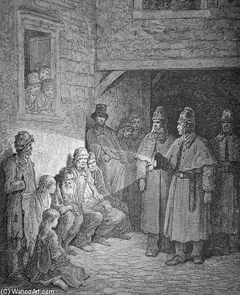 Policemen On Patrol In London's Rookery — Paul Gustave Doré