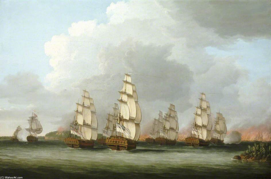 Destruction Of The American Fleet At Penobscot Bay — Dominic Serres
