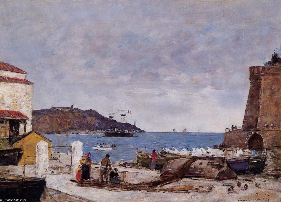 The Bay Of Villefranche, The Port — Eugène Louis Boudin