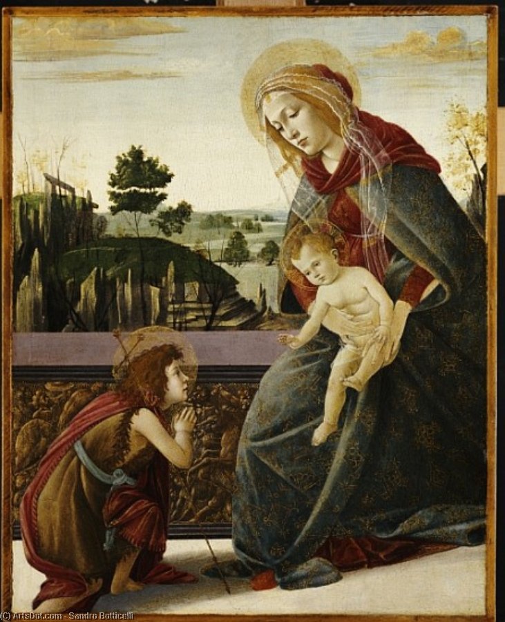 The Madonna And Child With The Young St. John The Baptish — Sandro Botticelli