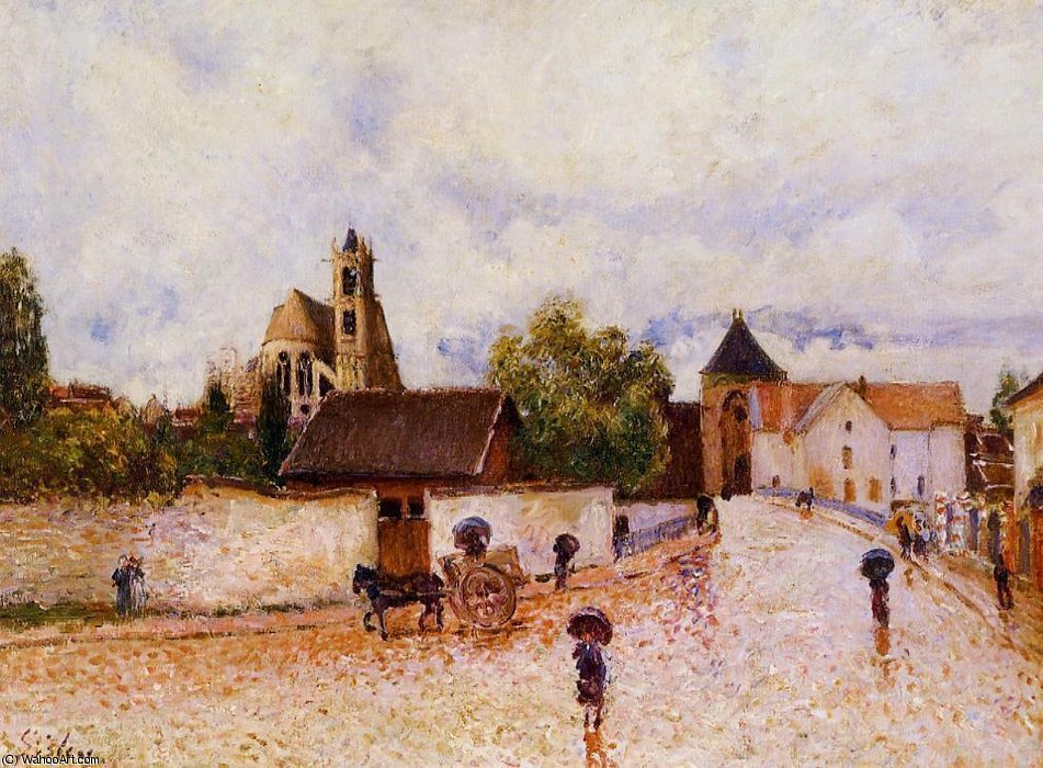 Moret-sur-loing, Rainy Weather — Alfred Sisley